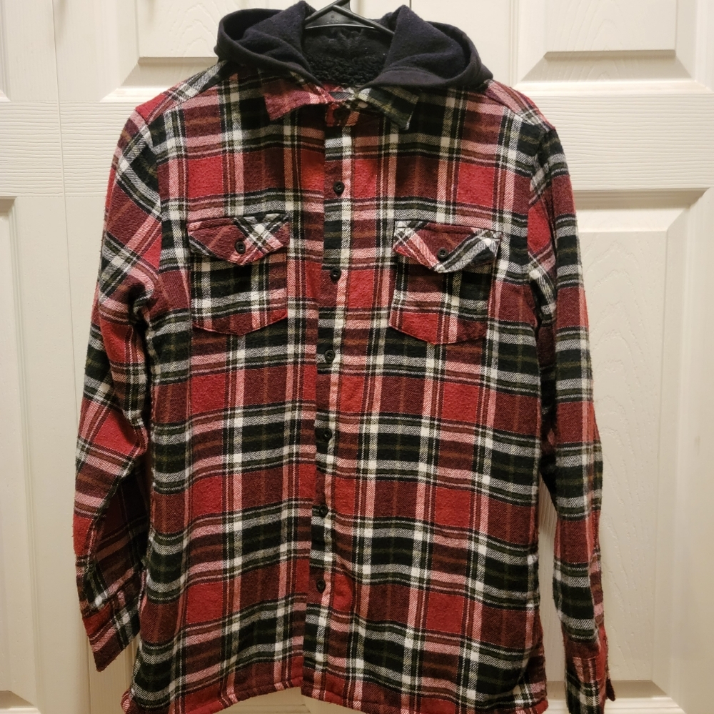 Micros Flannel Hood Jacket Girls XL